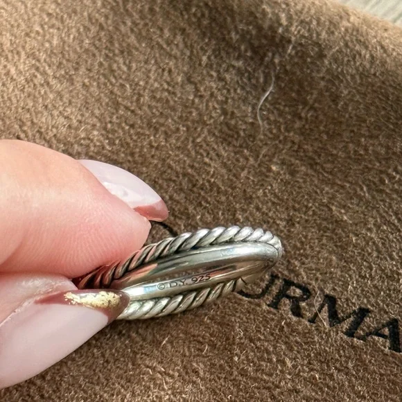 David Yurman Petite X Diamond Ring - Picture 3 of 4